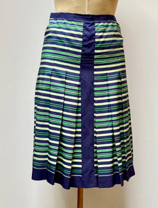 Lanvin striped silk skirt size small