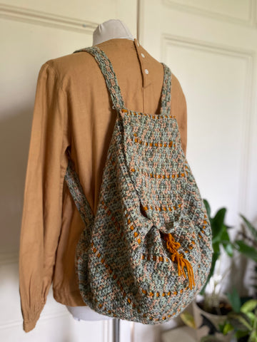 Hand knitted rucksack